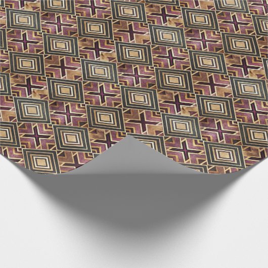 Cute Art Deco tiled pattern  Geschenkpapier (Ecke)
