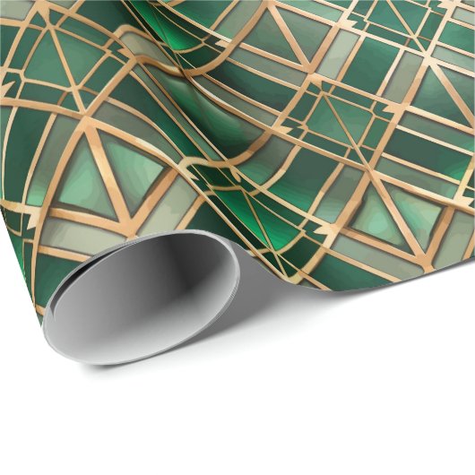 Cute Art Deco tiled pattern Geschenkpapier (Rolleneckpunkt)