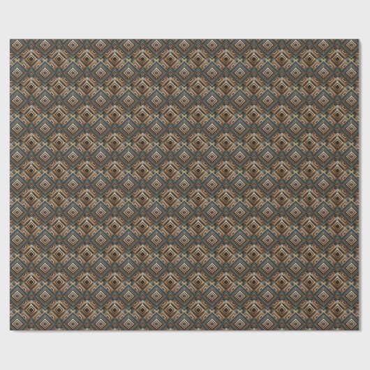 Cute Art Deco tiled pattern  Geschenkpapier (Flach)
