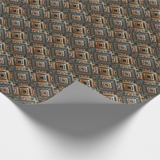 Cute Art Deco tiled pattern  Geschenkpapier (Ecke)