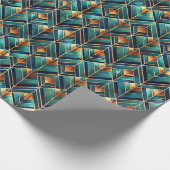 Cute Art Deco tiled pattern  Geschenkpapier (Ecke)