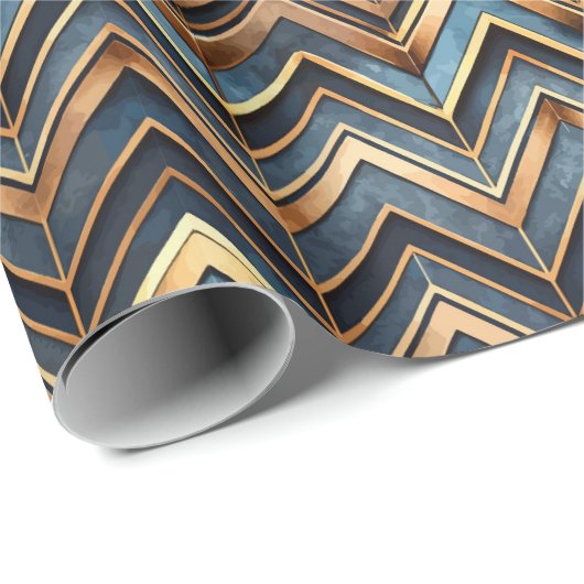 Cute Art Deco tiled pattern Wrapping Paper  Geschenkpapier (Rolleneckpunkt)