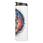 Cute Artistic Puppy Design for Dog Lovers Thermosbecher (Nach rechts gedreht)