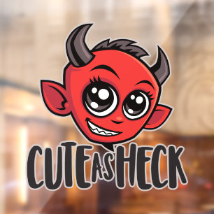Cute as Heck Devil Fensteraufkleber
