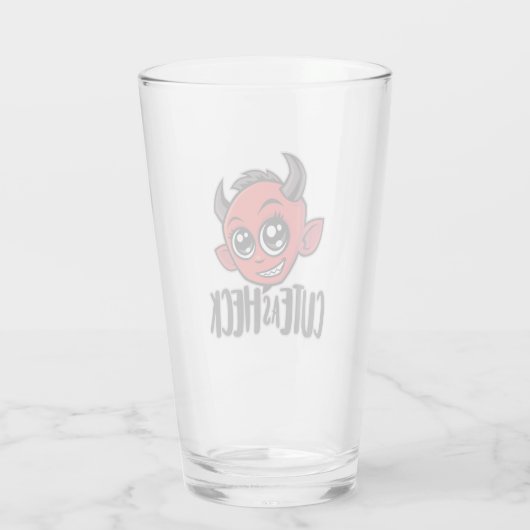 Cute as Heck Devil Glas (Rückseite)