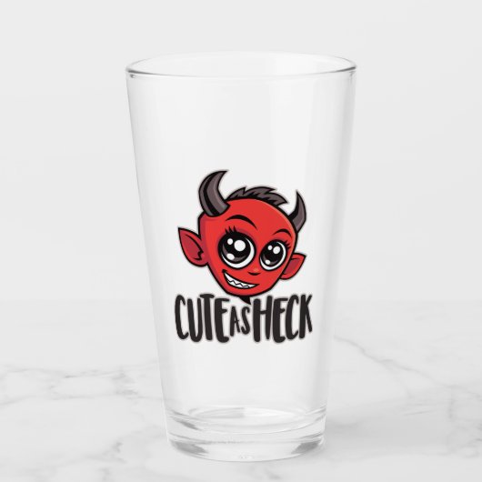 Cute as Heck Devil Glas (Vorderseite)