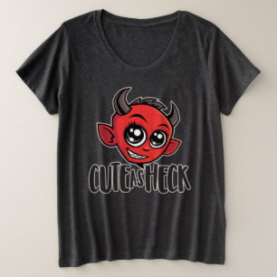Cute as Heck Devil Große Größe T-Shirt