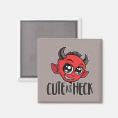 Cute as Heck Devil Magnet (Vorderseite/Rückseite)