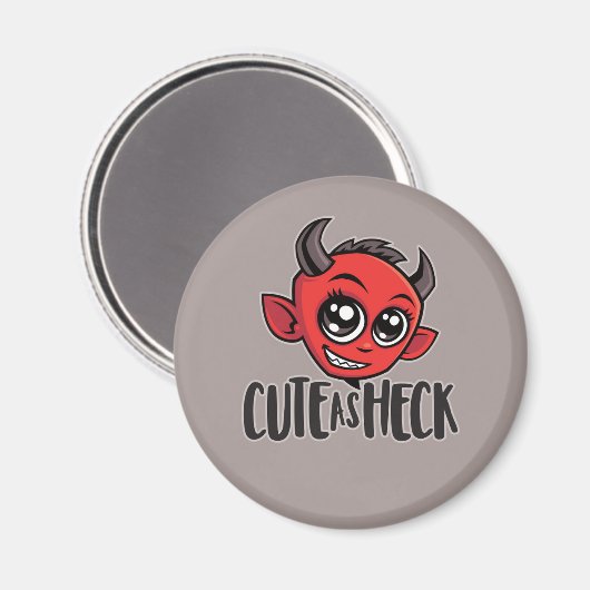 Cute as Heck Devil Magnet (Vorderseite/Rückseite)