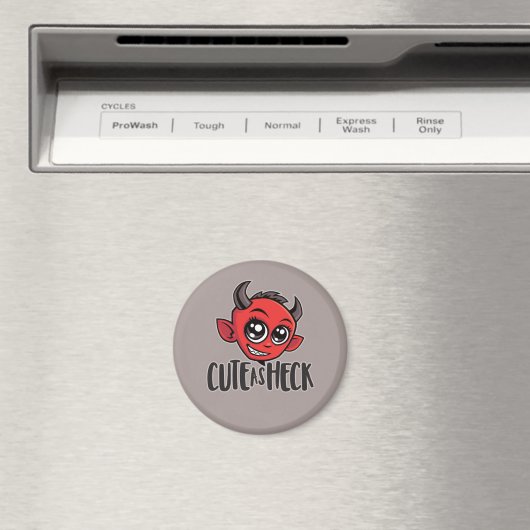Cute as Heck Devil Magnet (In Situ (Geschirrspüler))