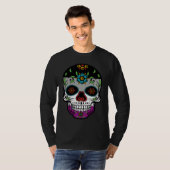 Cute asexual proud flag sugar skull T-Shirt (Vorne ganz)