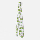 Cute asparagus singing vegetable trio cartoon krawatte (Rückseite)