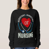 Cute Assistant Director of Nursing Heart Stethosco Sweatshirt (Vorderseite)