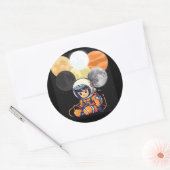 Cute Astronaut and Planets Sticker (Umschlag)