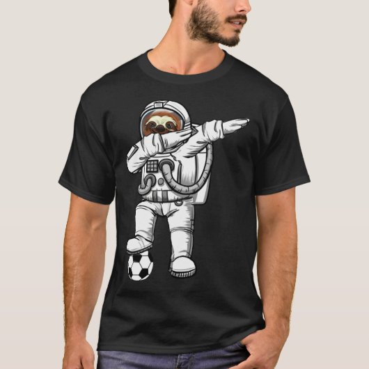 Cute Astronaut Astronomy Dabbing Sloth Galaxy Soc T-Shirt (Vorderseite)