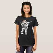 Cute Astronaut Astronomy Dabbing Sloth  Galaxy Soc T-Shirt (Vorne ganz)