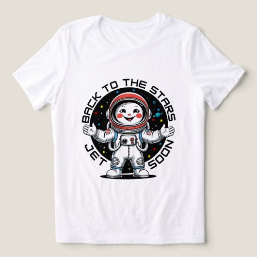 Cute astronaut back to the stars design Tri-Blend shirt (Design Vorderseite)