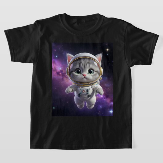 Cute Astronaut Cat in Space - 3D Cosmic Galaxy T-Shirt (Ablage )