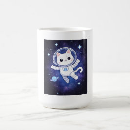 Cute Astronaut Cat in Space Kaffeetasse