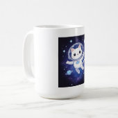 Cute Astronaut Cat in Space Kaffeetasse (Vorderseite Links)