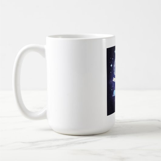 Cute Astronaut Cat in Space Kaffeetasse (Links)