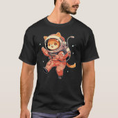 Cute Astronaut Cat in Space Suit Helmet Funny Spac T-Shirt (Vorderseite)