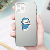 Cute Astronaut Cat Kawaii Sticker (Telefon)