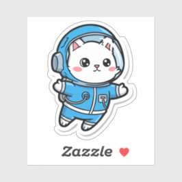 Cute Astronaut Cat Kawaii Sticker