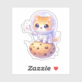 Cute Astronaut Cat Vinyl Sticker (Blatt)