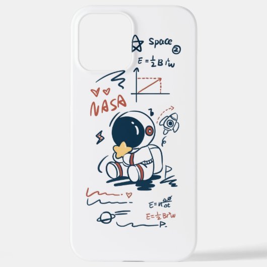  Cute Astronaut Space Cartoon iPhone Case Hülle (Rückseite)