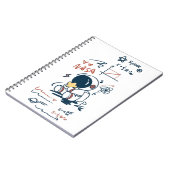 Cute Astronaut Space Cartoon Spiral Notebook Notizblock (Linke Seite)