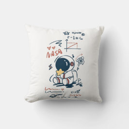 Cute Astronaut Space Cartoon Throw Pillow Kissen
