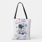 Cute Astronaut Space Cartoon Tote Bag Tasche (Rückseite)