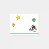 Cute Astronaut Space Post-it Klebezettel (Vorderseite)