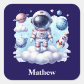cute astronaut space Sticker (Vorderseite)