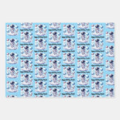 Cute astronaut Wrapping Paper Flat Sheet Set of 3 Geschenkpapier Set (Vorderseite 2)