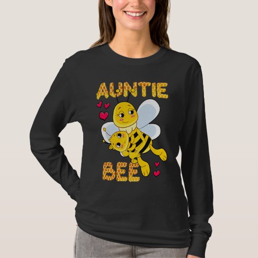 Cute Auntie Bee Mother's Day Beekeeper Matching Fa T-Shirt (Vorderseite)