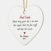 Cute auntie personalized keepsake  keramik ornament (Links)