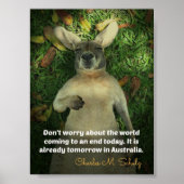Cute Australia Kangaroo Poster (Vorne)