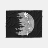 Cute Australia Kangaroo Santa Sleigh Aussie Christ Fleecedecke (Vorderseite (Horizontal))