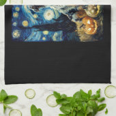 Cute Australian Shepherd Dog Halloween Jack O Lant Geschirrtuch (Gefaltet)