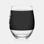 Cute Australian Shepherd Dog Halloween Jack O Lant Weinglas Ohne Stiel (Links)