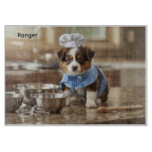 Cute Australian Shepherd Personalized Schneidebrett (Vorderseite)