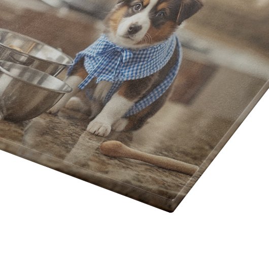 Cute Australian Shepherd Personalized Schneidebrett (Ecke)