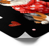 Cute Australian Shepherd Valentine Heart Valentine Poster (Ecke)