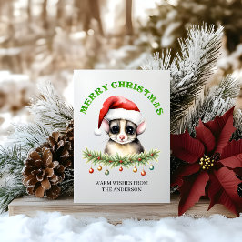 Cute Australian Sugar Glider Family Christmas Feiertagskarte