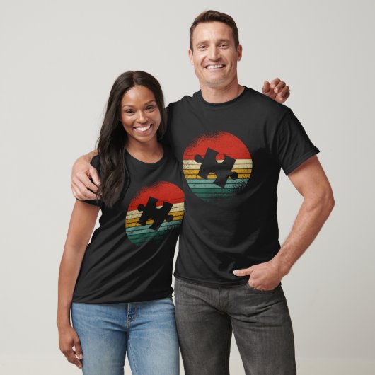 Cute Autism Awareness Retro Teacher Mom Dad 70s 80 T-Shirt (Unisex)