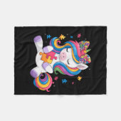 Cute Autism Awareness Toddler Girl Bow Unicorn Puz Fleecedecke (Vorderseite (Horizontal))