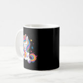 Cute Autism Awareness Toddler Girl Bow Unicorn Puz Kaffeetasse (Vorderseite Links)
