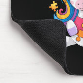 Cute Autism Awareness Toddler Girl Bow Unicorn Puz Mousepad (Ecke)